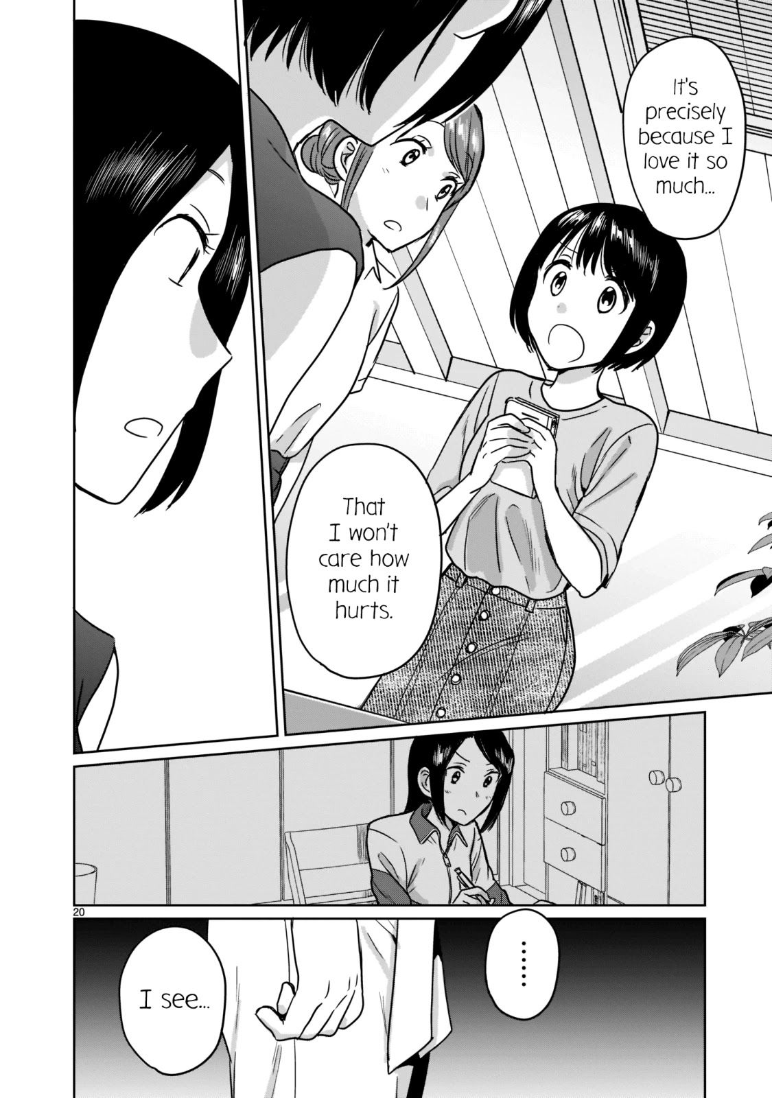 Kami eshi JK to OL fujoshi Chapter 22 page 20 - Chapter 22: To think that... I could see your drawings again...