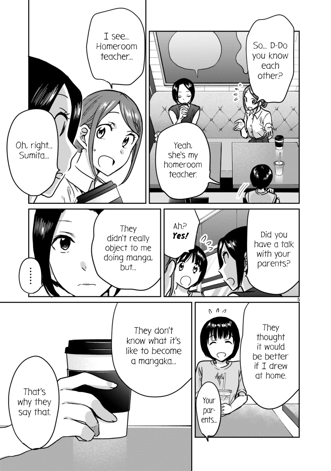 Kami eshi JK to OL fujoshi Chapter 22 page 5 - Chapter 22: To think that... I could see your drawings again...