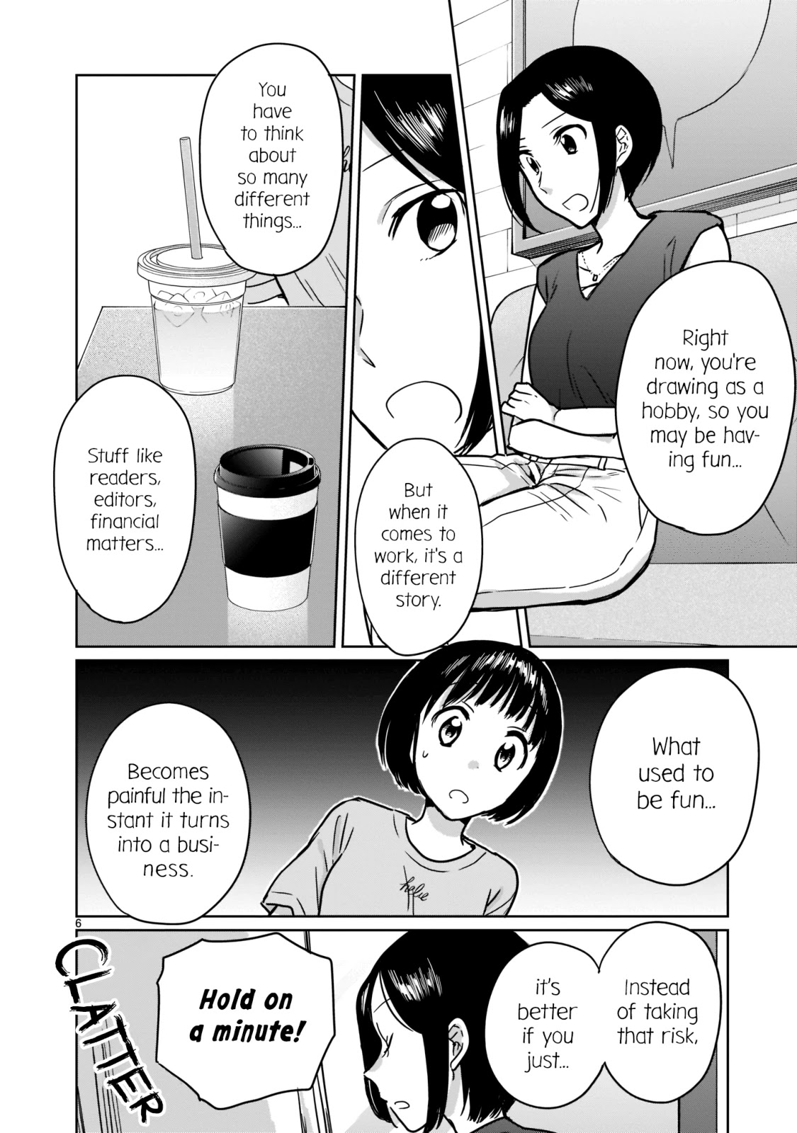 Kami eshi JK to OL fujoshi Chapter 22 page 6 - Chapter 22: To think that... I could see your drawings again...