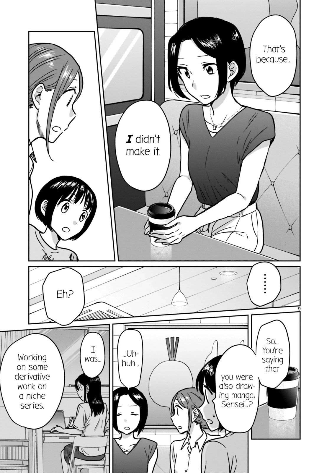 Kami eshi JK to OL fujoshi Chapter 22 page 9 - Chapter 22: To think that... I could see your drawings again...