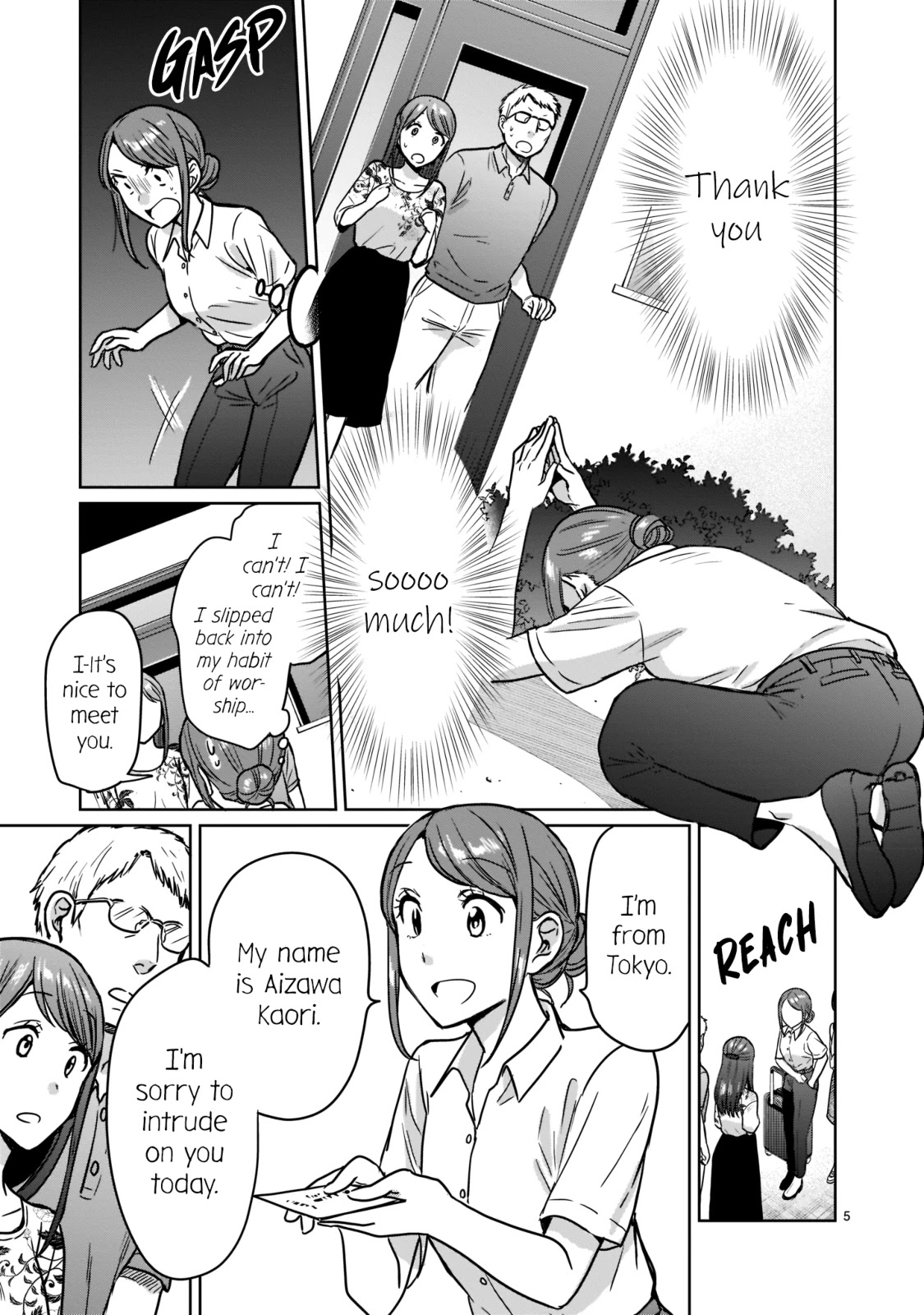 Kami eshi JK to OL fujoshi Chapter 23 page 5 - Chapter 23: T-These are the people who brought the goddess into this world