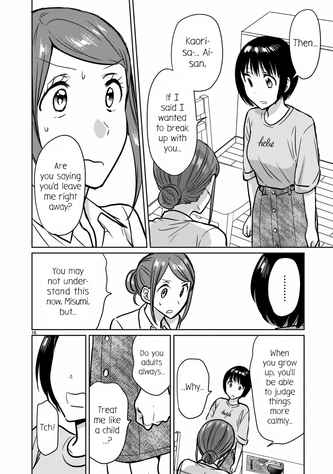 Kami eshi JK to OL fujoshi Chapter 24 page 16 - Chapter 24: I've been going out with her as her lover