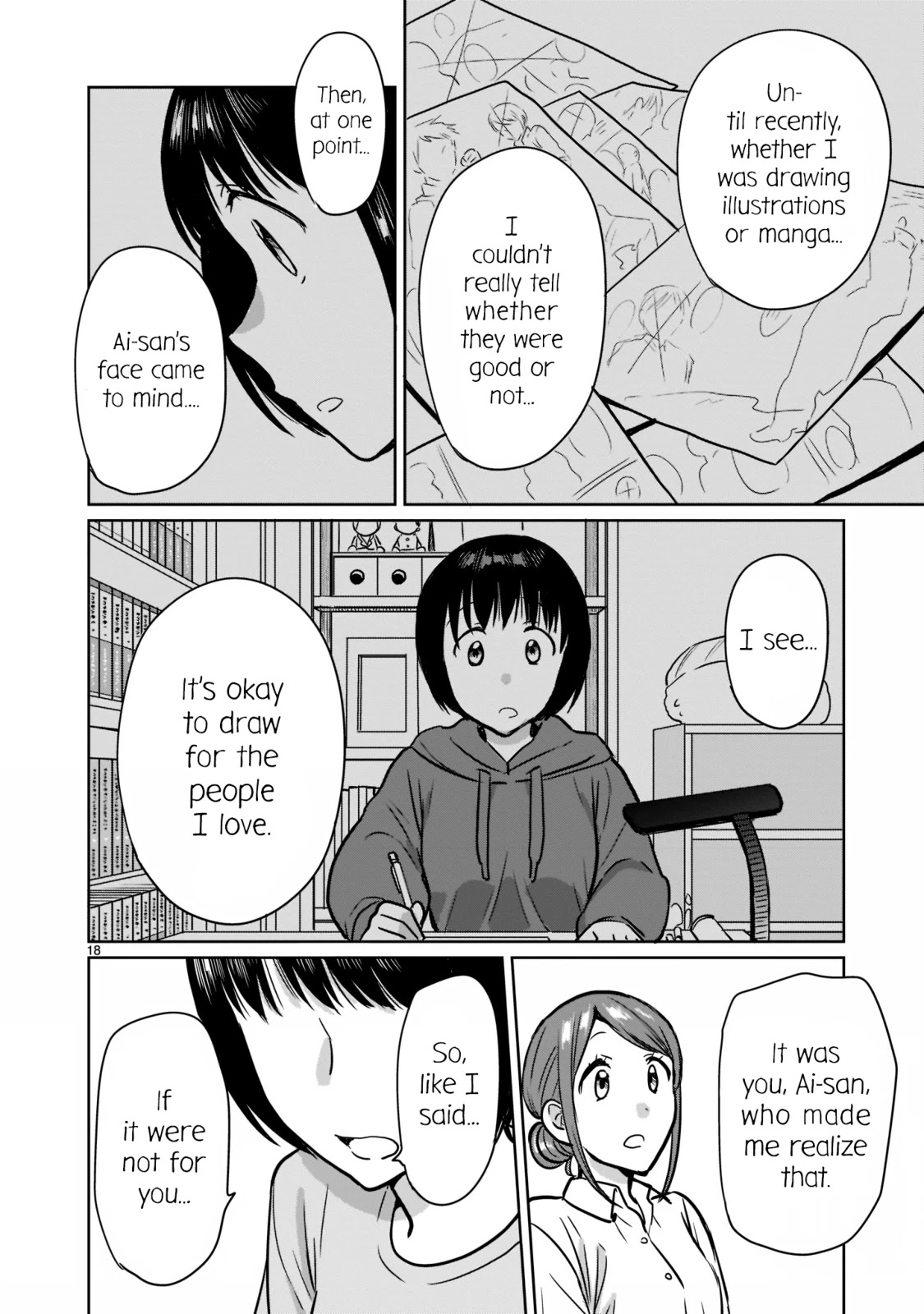 Kami eshi JK to OL fujoshi Chapter 24 page 18 - Chapter 24: I've been going out with her as her lover