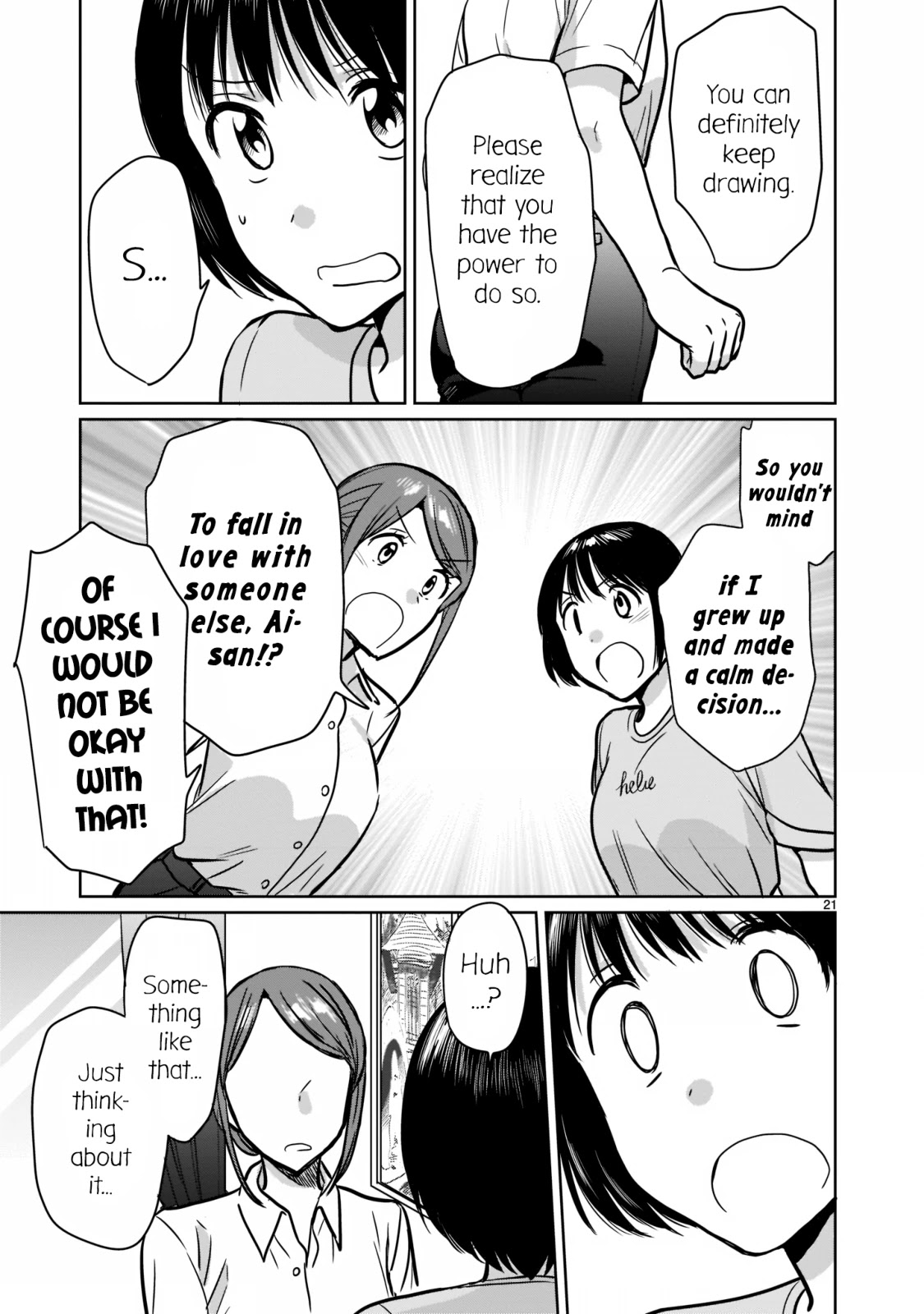 Kami eshi JK to OL fujoshi Chapter 24 page 21 - Chapter 24: I've been going out with her as her lover