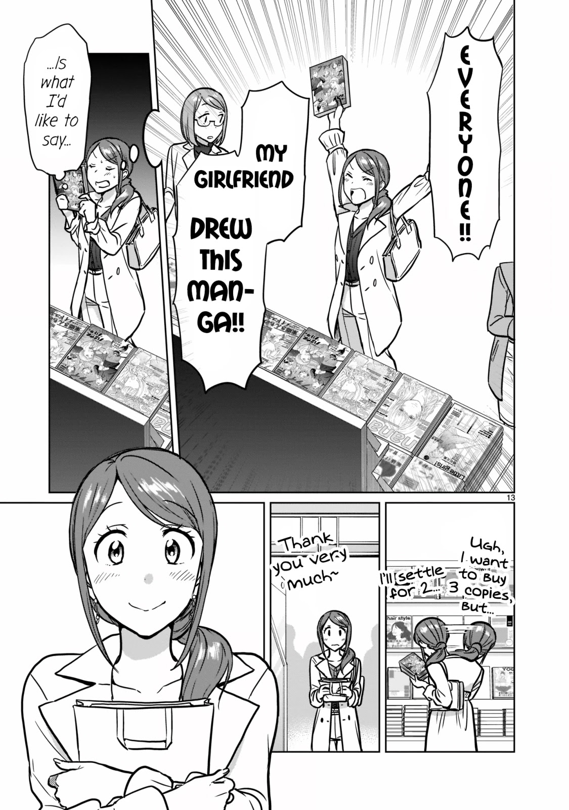 Kami eshi JK to OL fujoshi Chapter 25 page 13 - Chapter 25: Creators are... amazing...