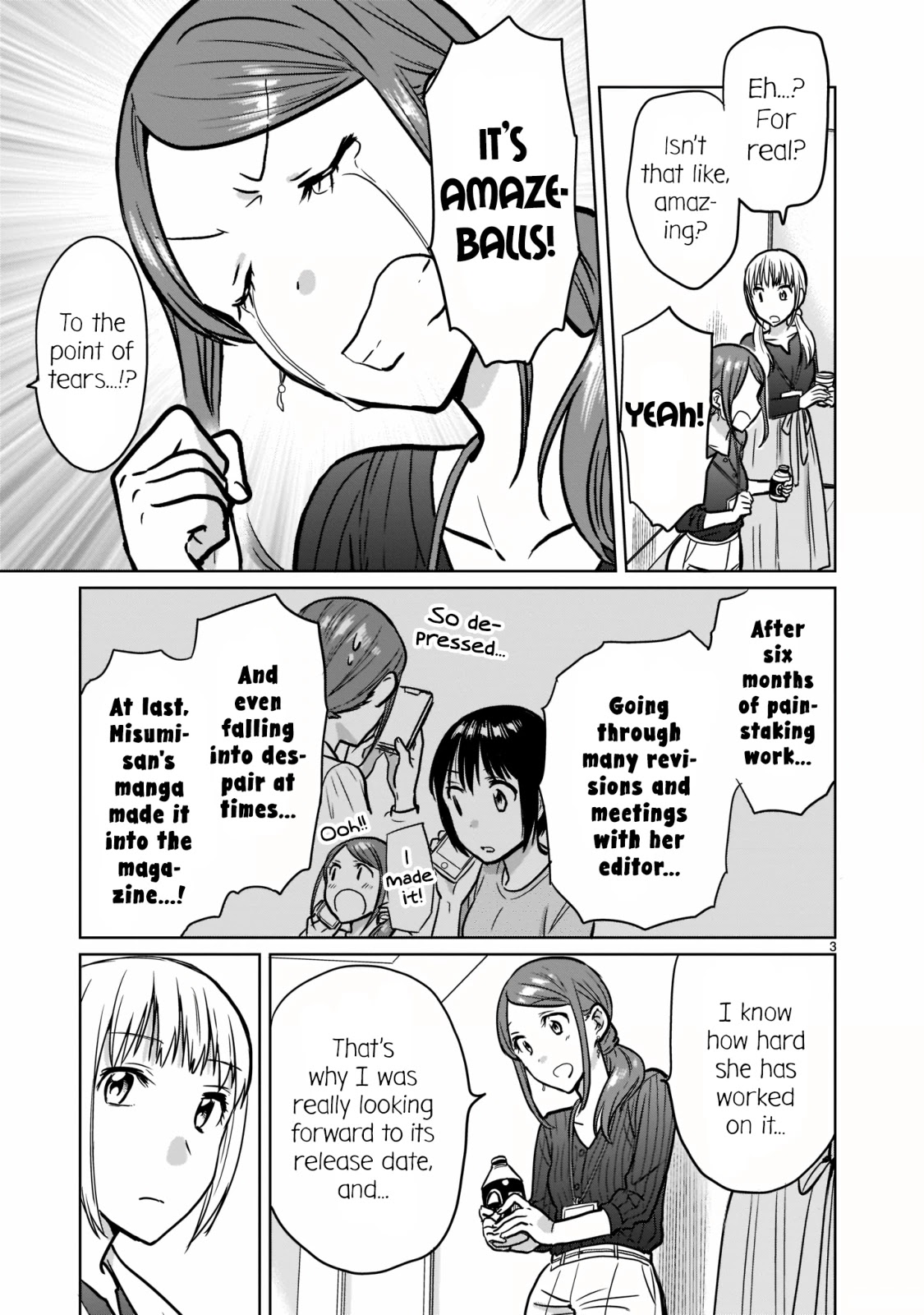 Kami eshi JK to OL fujoshi Chapter 25 page 3 - Chapter 25: Creators are... amazing...