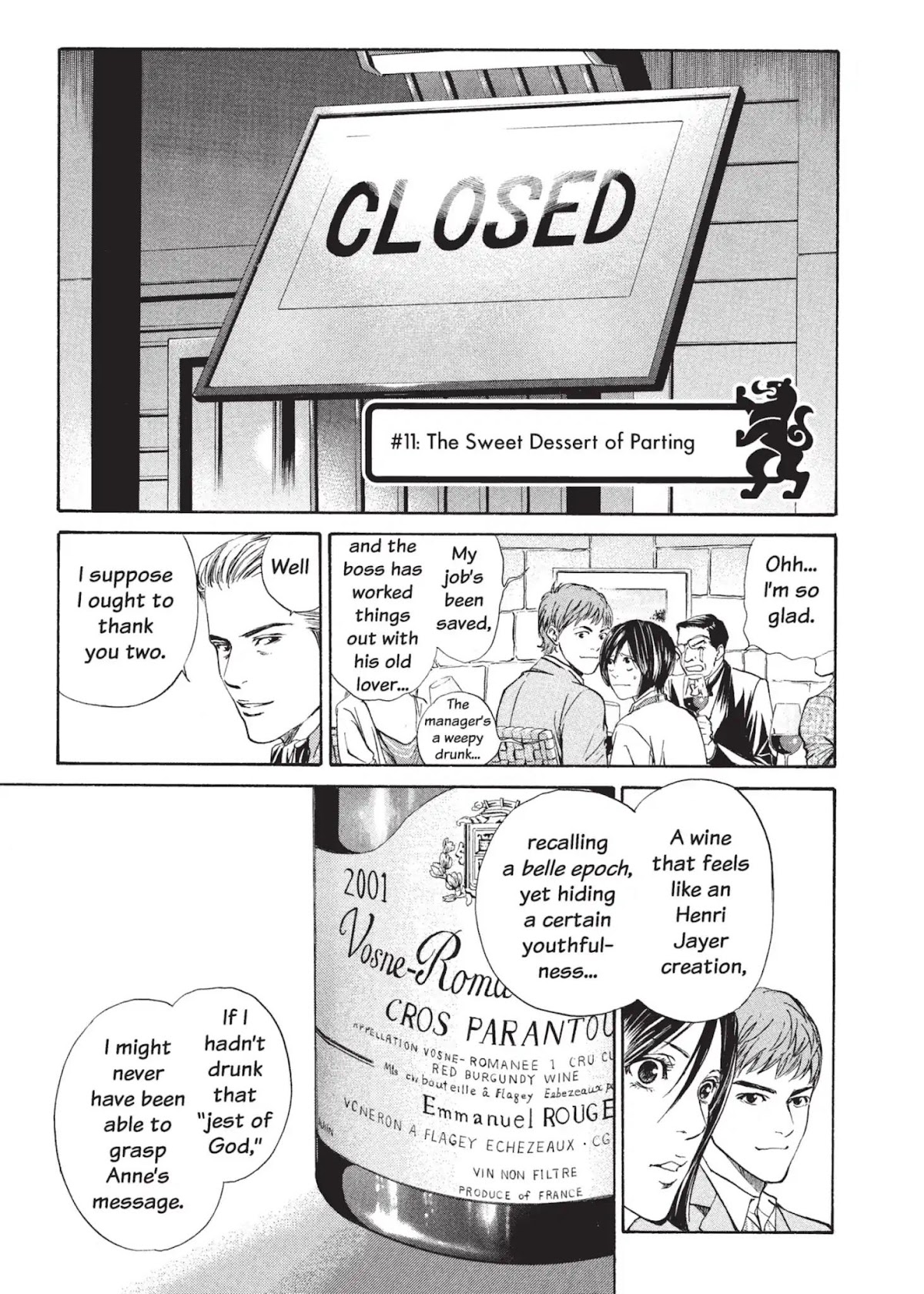 Kami no Shizuku Chapter 11 page 1 - Chapter 11: The Sweet Dessert of Parting