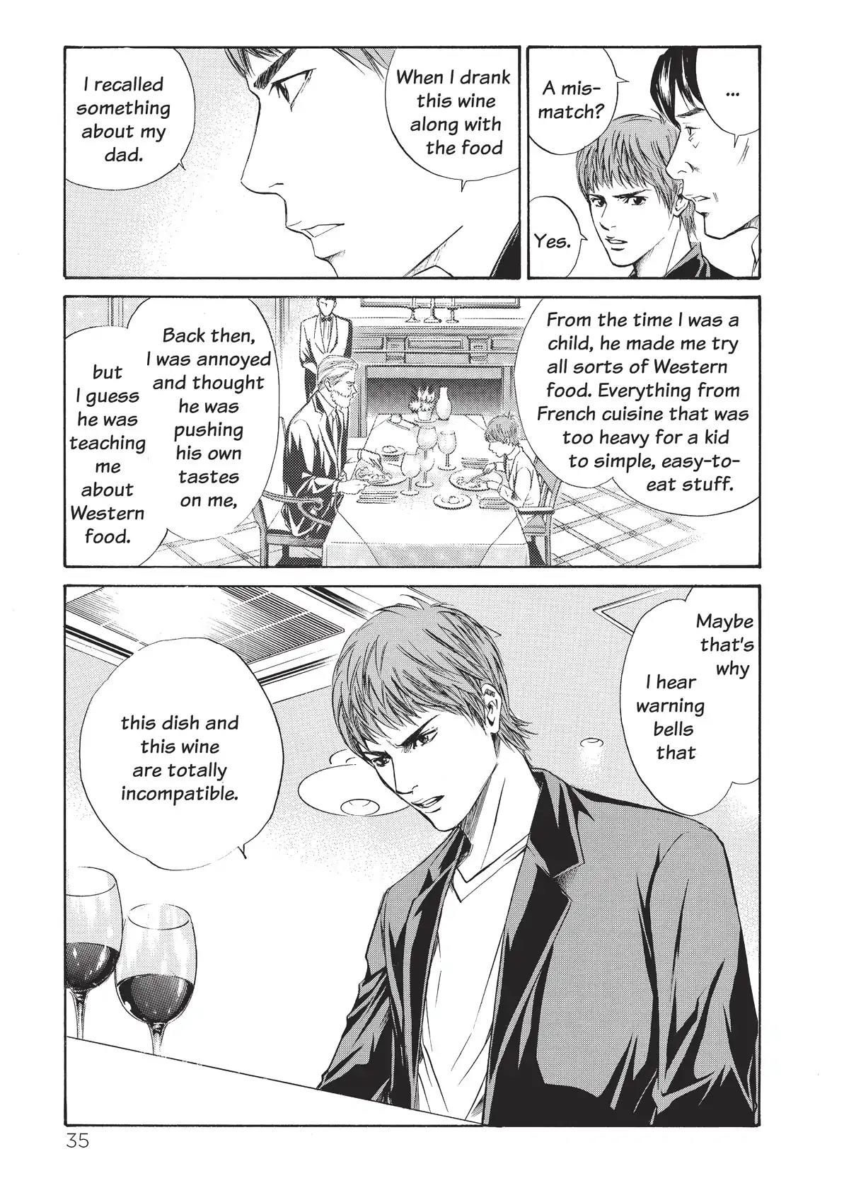 Kami no Shizuku Chapter 20 page 13 - Chapter 20: The Wine or the Cuisine