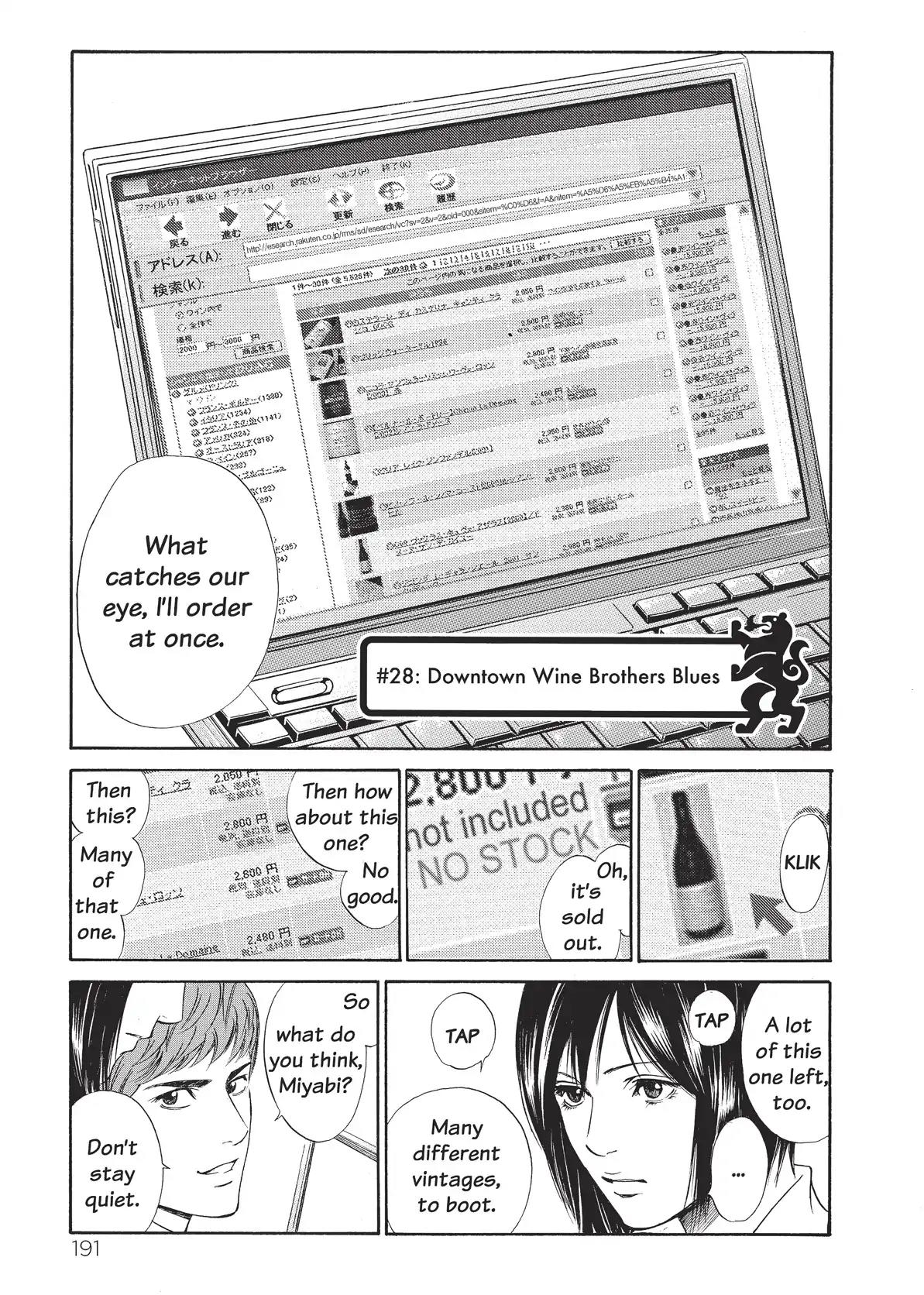 Kami no Shizuku Chapter 28 page 1 - Chapter 28: Downtown Wine Brothers Blues