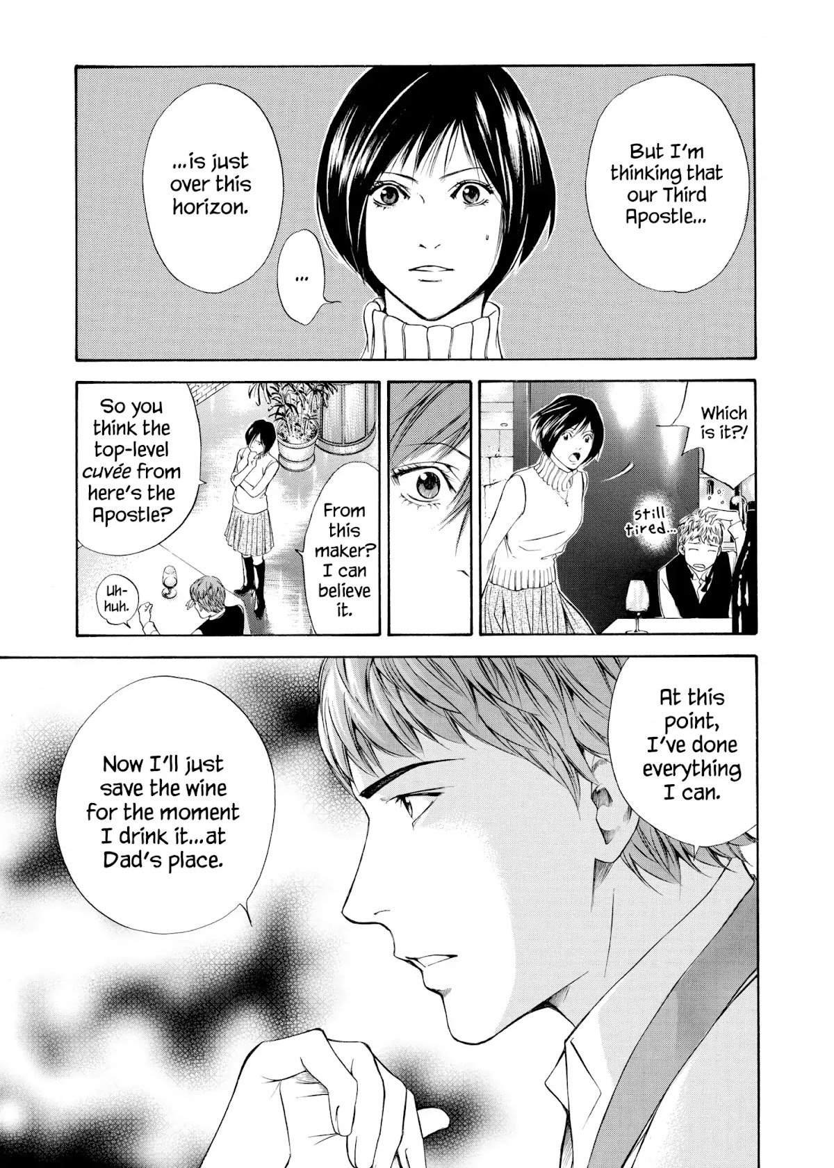 Kami no Shizuku Chapter 99 page 22 - Chapter 99: Restive Nights, Reassured Mornings
