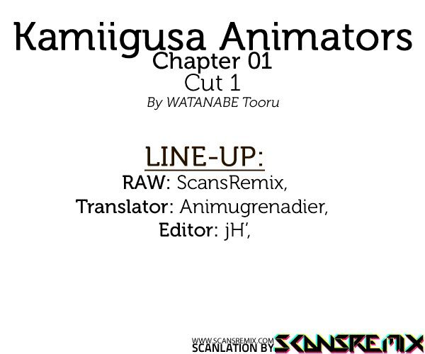 Kamiigusa Animators Chapter 1 page 1 - Chapter 1