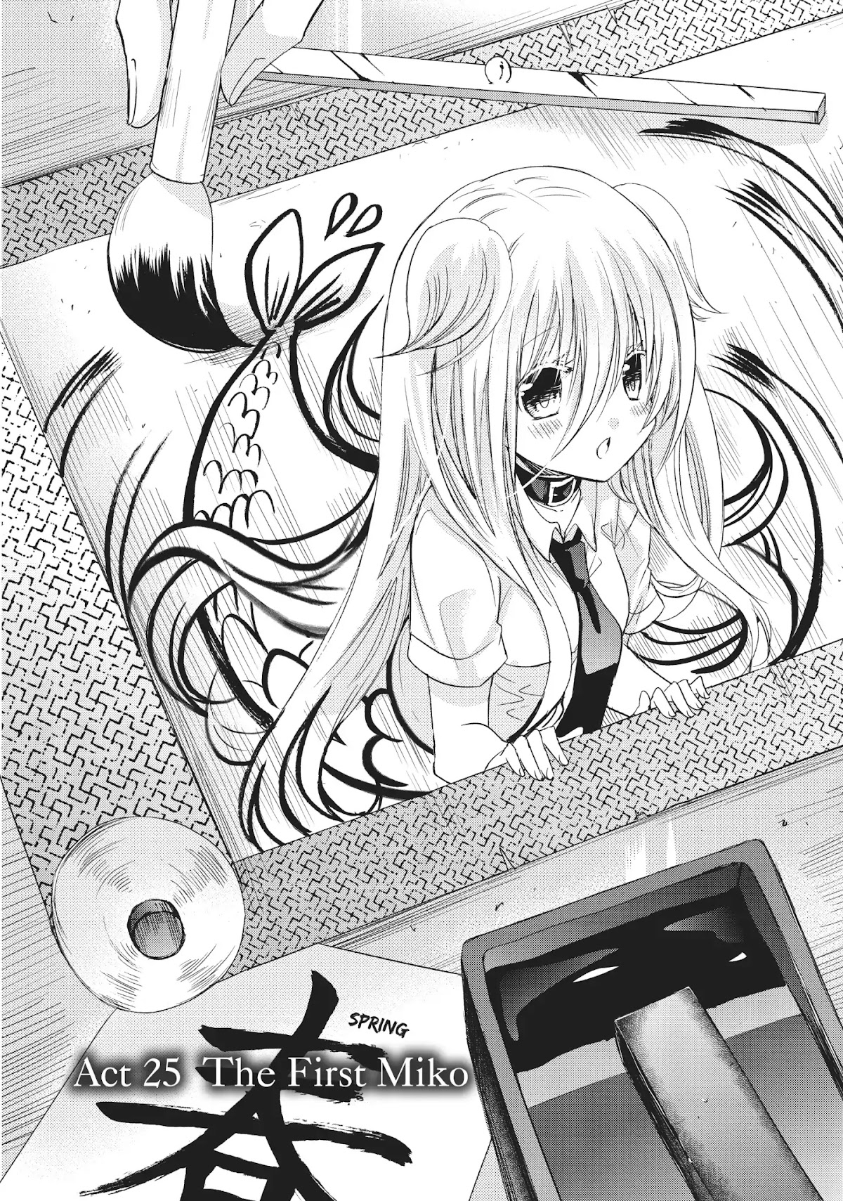 Kamikami Kaeshi Chapter 25 page 1 - Chapter 25: The First Miko