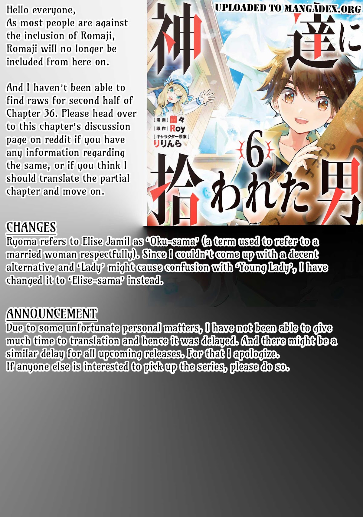 Kamitachi ni Hirowareta Otoko Chapter 35 page 1 - Chapter 35: Taming Magic