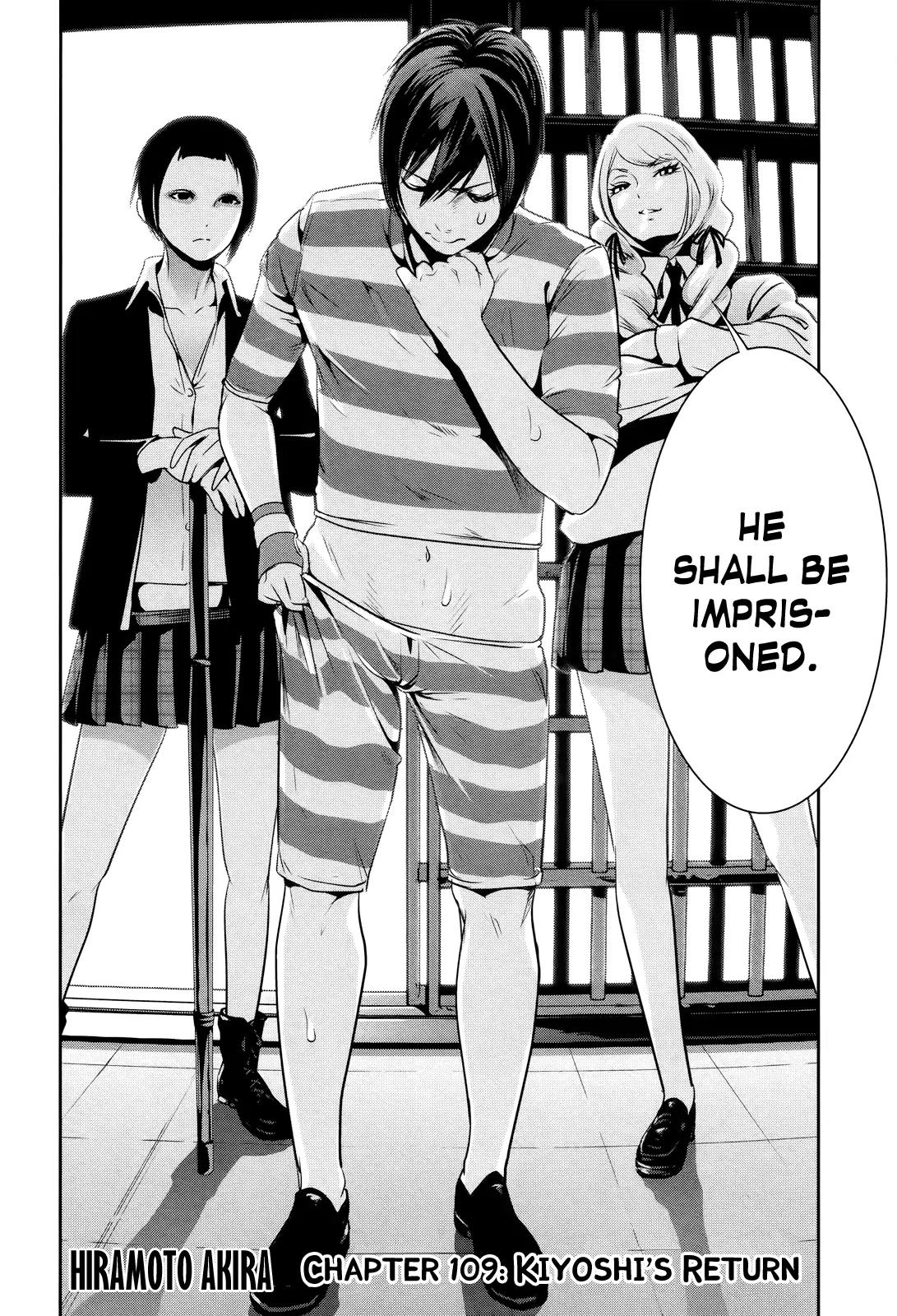 Kangoku Gakuen Chapter 109 page 6 - Chapter 109: Kiyoshi's Return