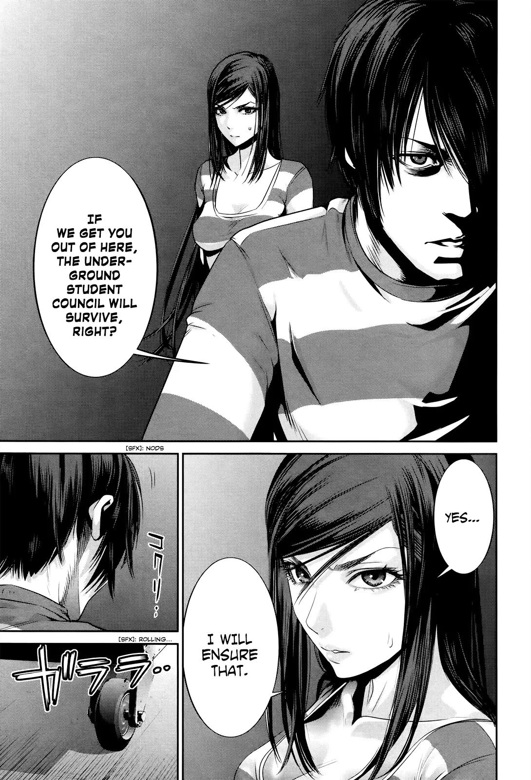 Kangoku Gakuen Chapter 126 page 4 - Chapter 126: Man on a Ledge