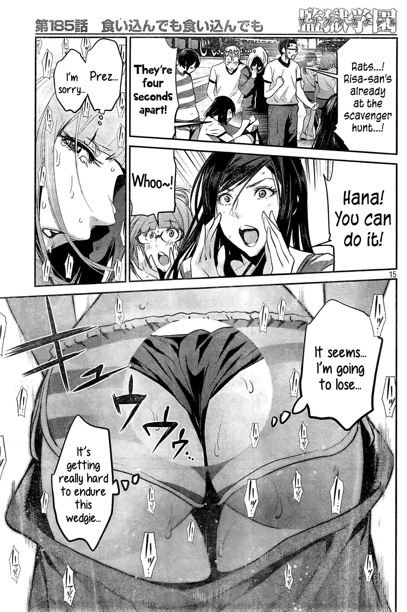 Kangoku Gakuen Chapter 185 page 15 - Chapter 185: Wedge and Wedge as I Might