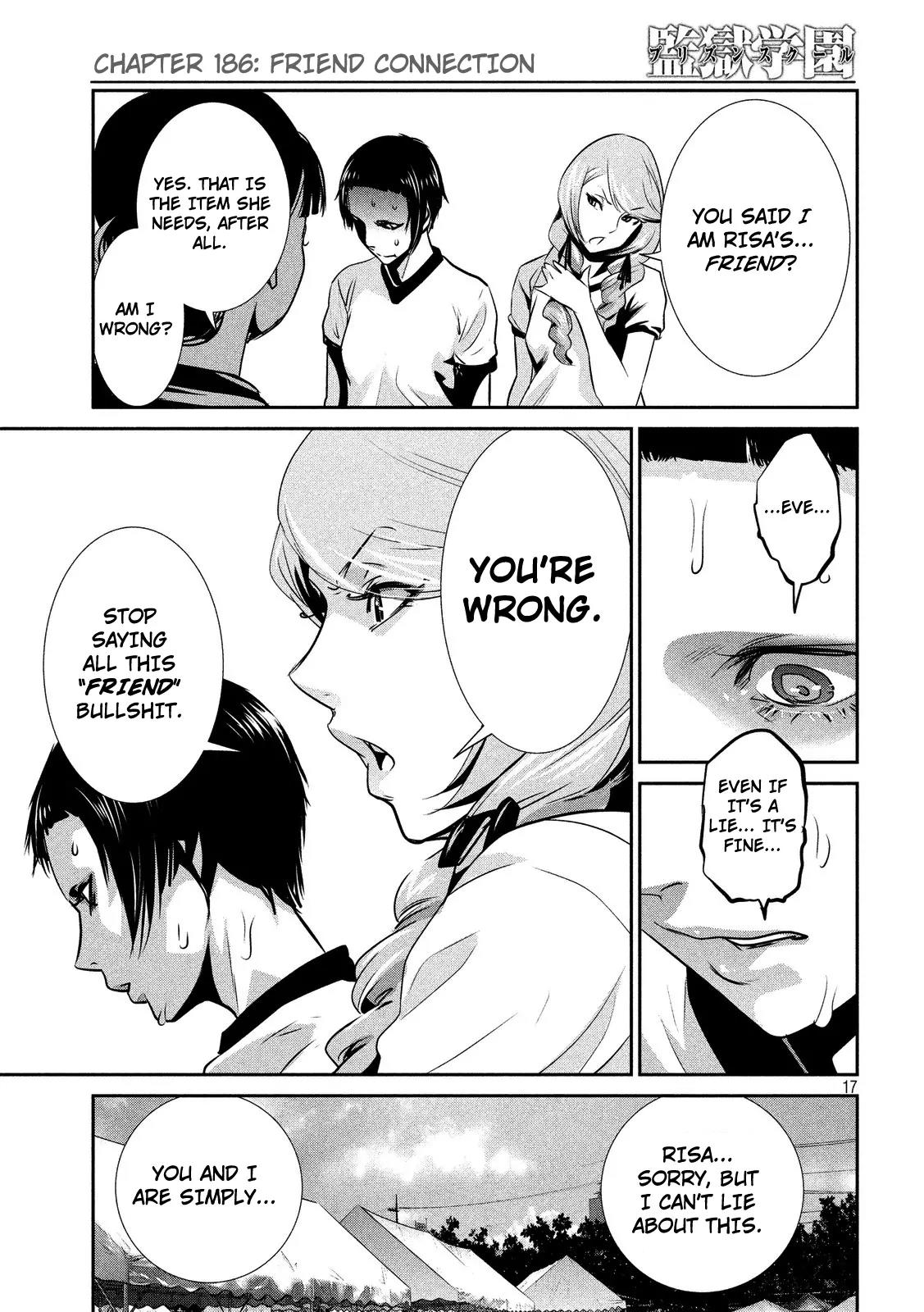 Kangoku Gakuen Chapter 186 page 17 - Chapter 186: Friend Connection