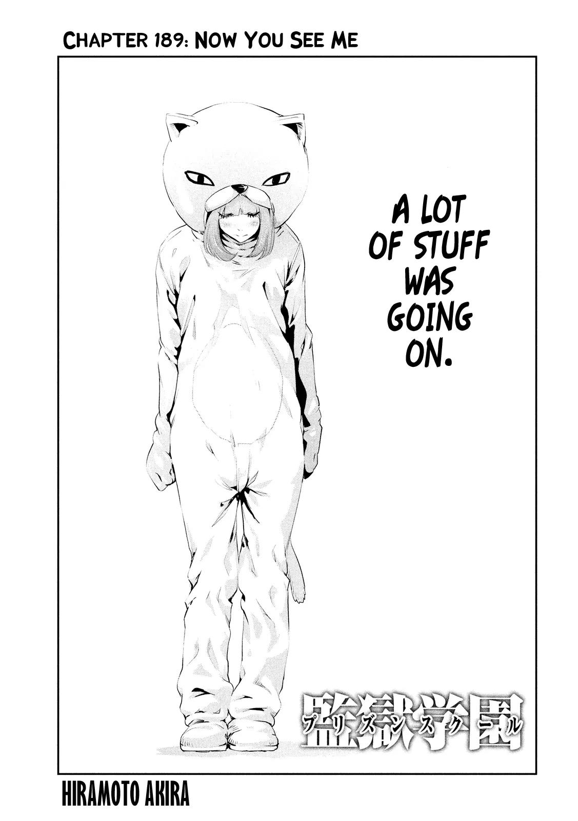 Kangoku Gakuen Chapter 189 page 2 - Chapter 189: Now You See Me