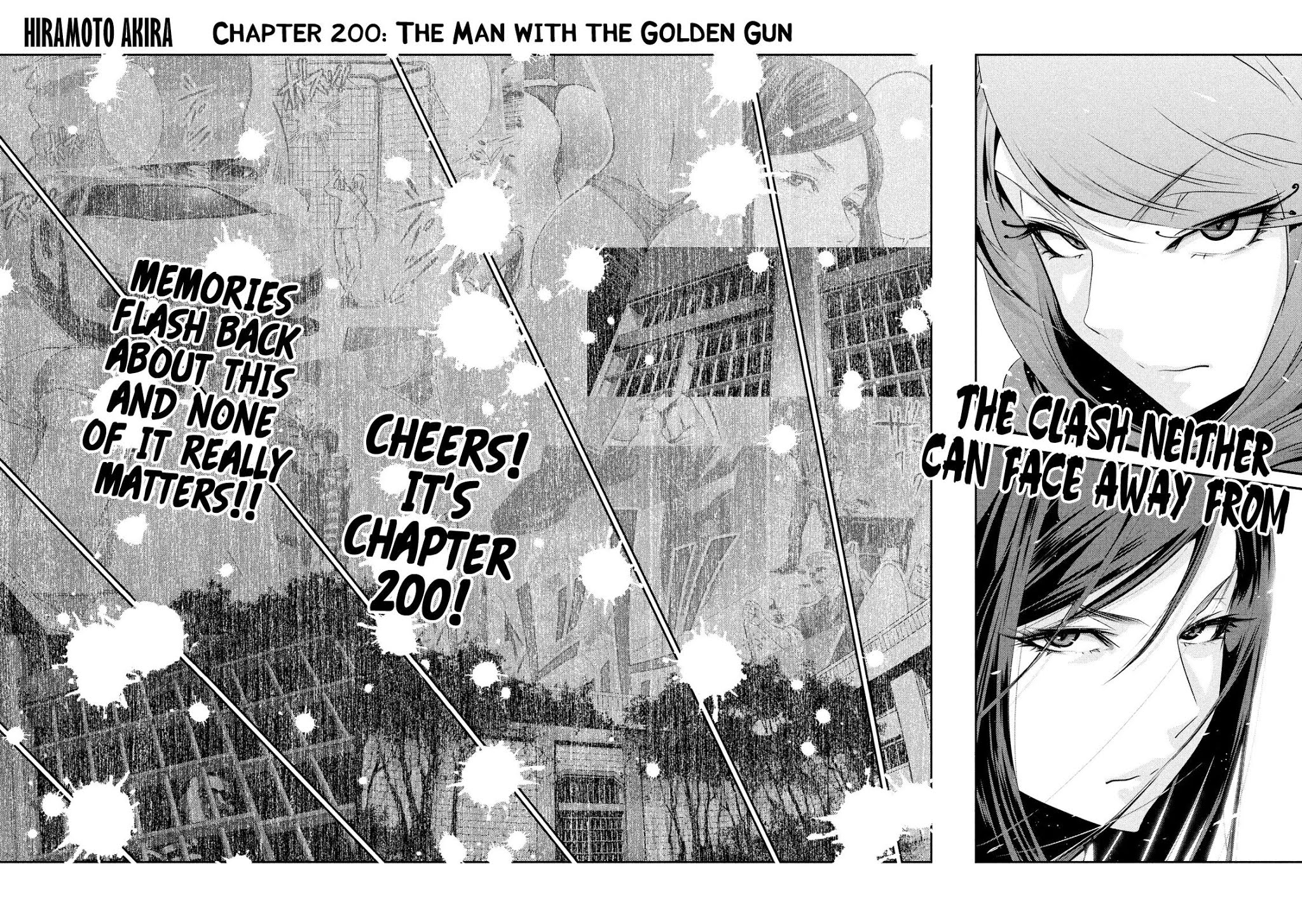 Kangoku Gakuen Chapter 200 page 3 - Chapter 200: The Man with the Golden Gun