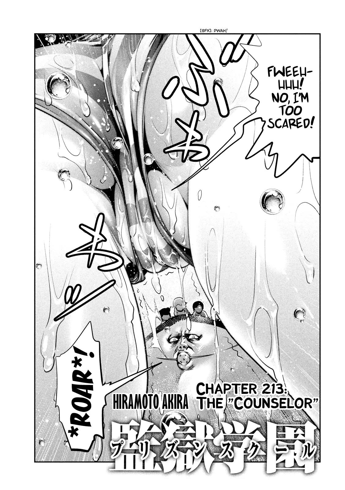 Kangoku Gakuen Chapter 213 page 2 - Chapter 213: The "Counselor"