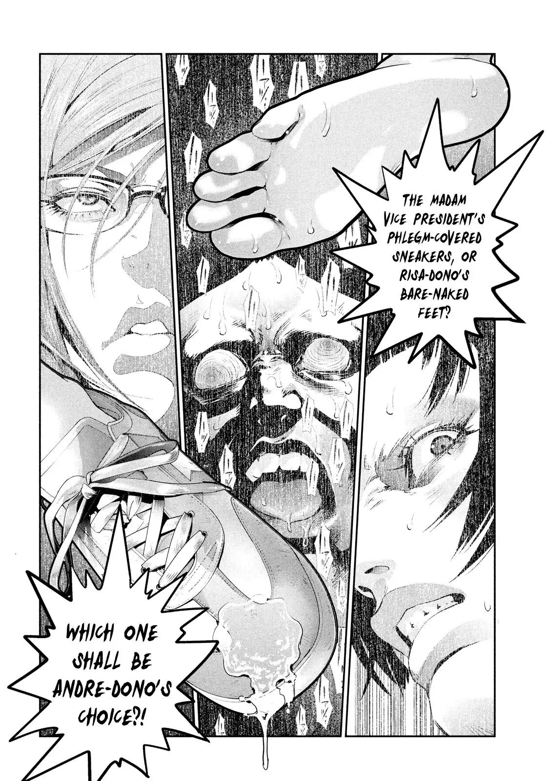 Kangoku Gakuen Chapter 230 page 19 - Chapter 230: I Have to Lick the New Shoes