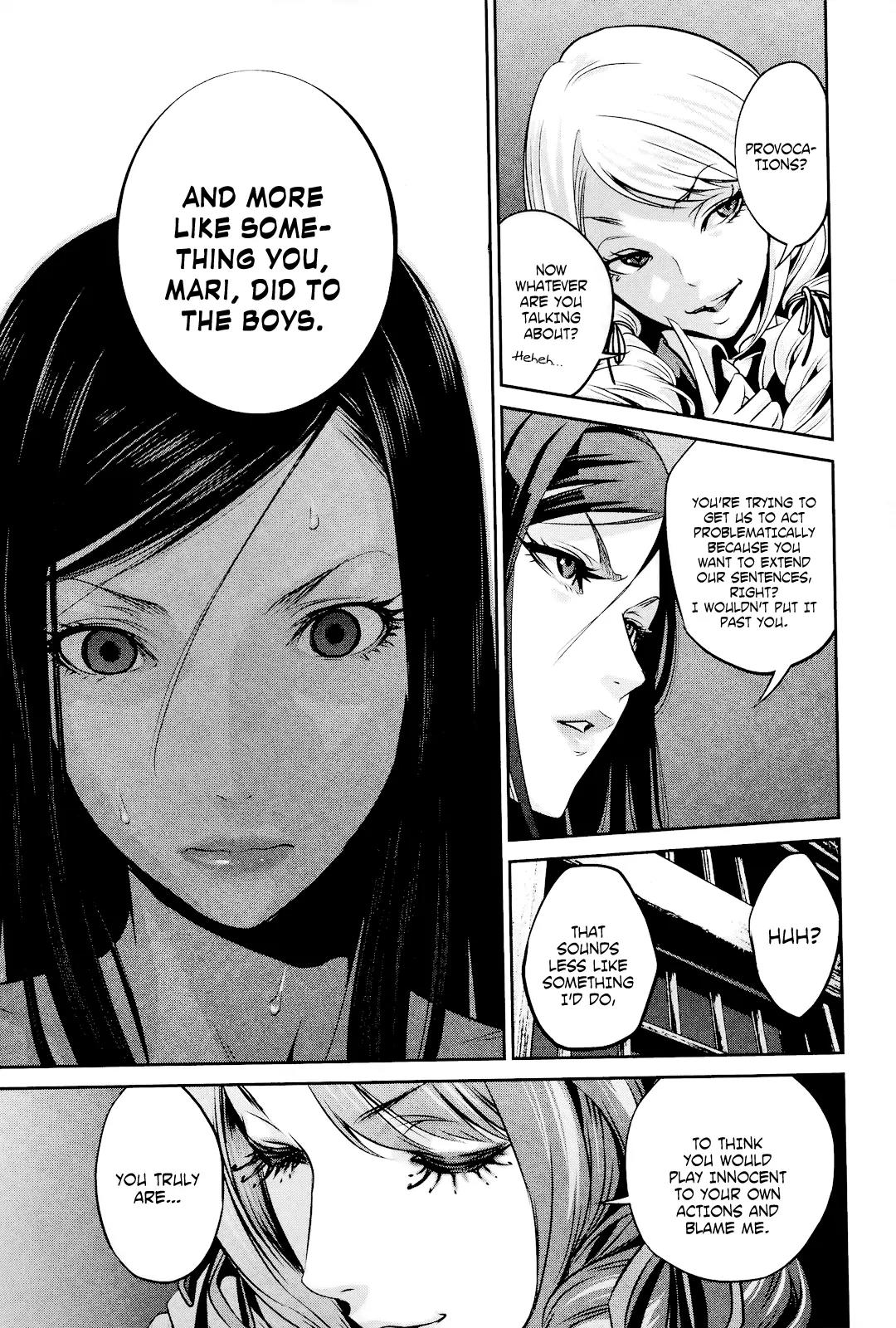 Kangoku Gakuen Chapter 89 page 14 - Chapter 89: The Prisoner's Premonition