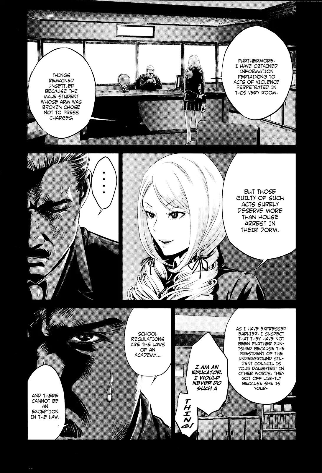 Kangoku Gakuen Chapter 89 page 16 - Chapter 89: The Prisoner's Premonition