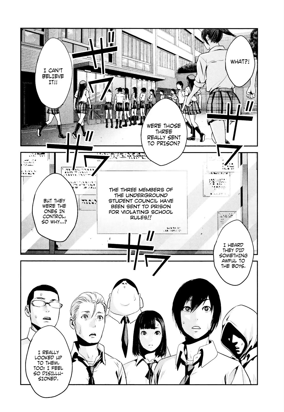 Kangoku Gakuen Chapter 89 page 5 - Chapter 89: The Prisoner's Premonition
