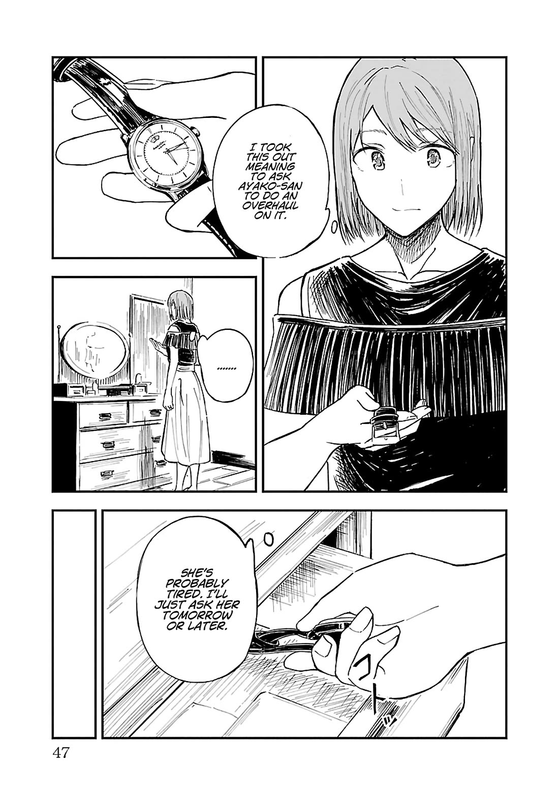 Kanmuri-san's Watch Workshop Chapter 14 page 21 - Chapter 14: Do you feel a bit better?