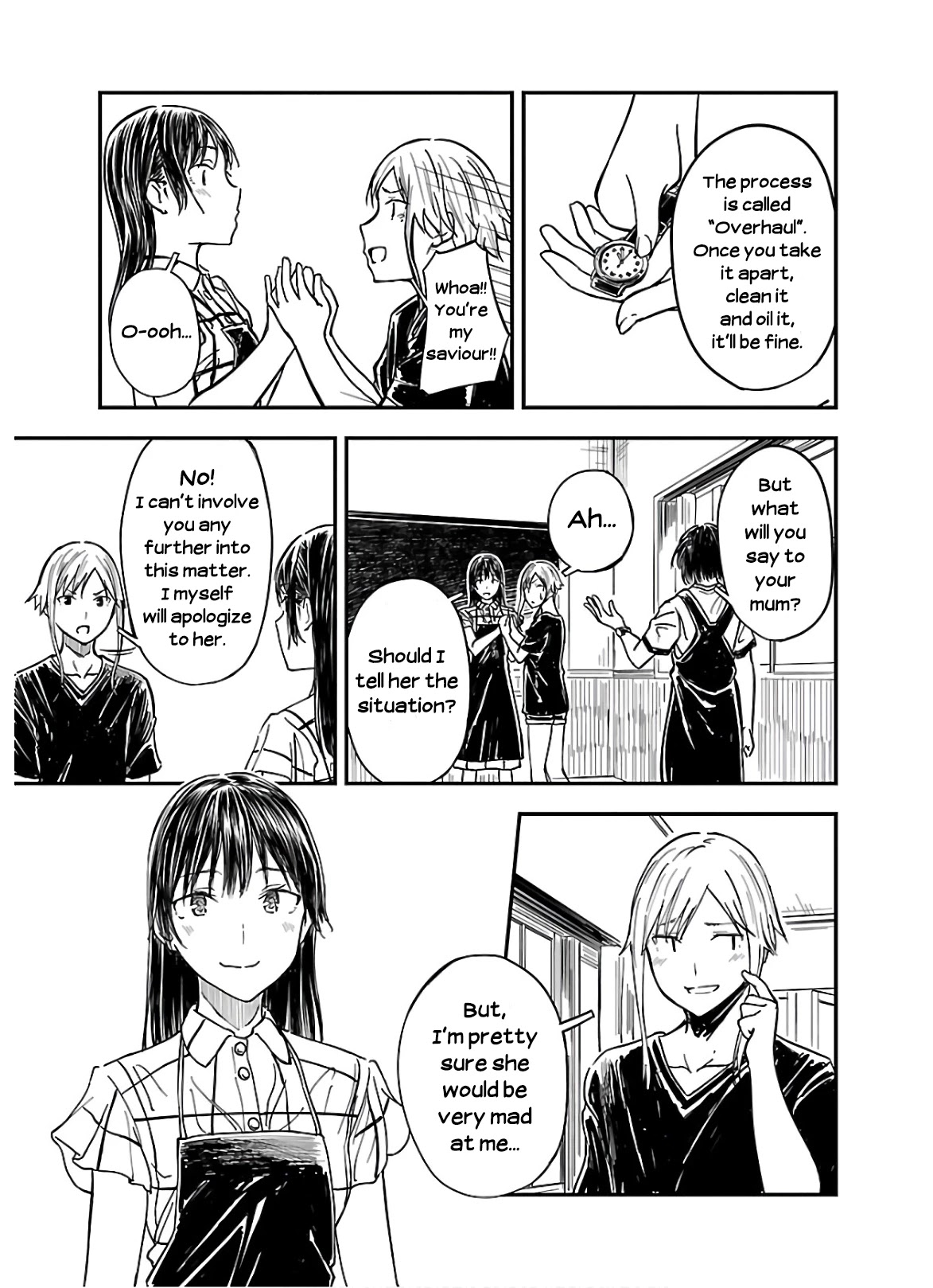 Kanmuri-san's Watch Workshop Chapter 4 page 15 - Chapter 4: The Water Has Got In
