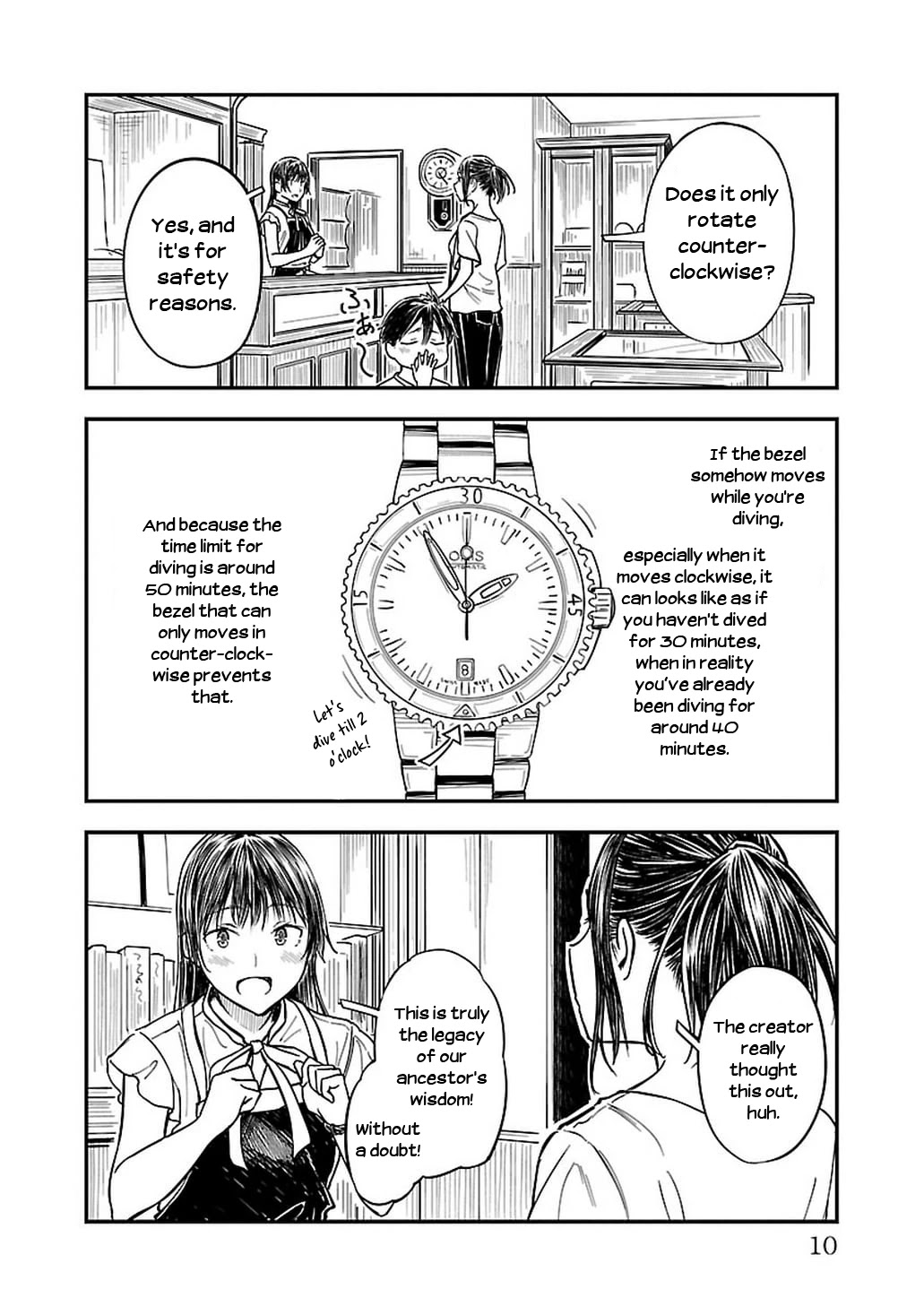 Kanmuri-san's Watch Workshop Chapter 7 page 12 - Chapter 7: Is It Waterproof?