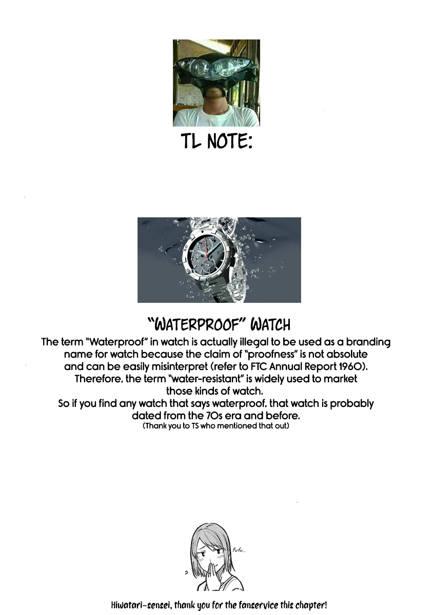 Kanmuri-san's Watch Workshop Chapter 7 page 27 - Chapter 7: Is It Waterproof?