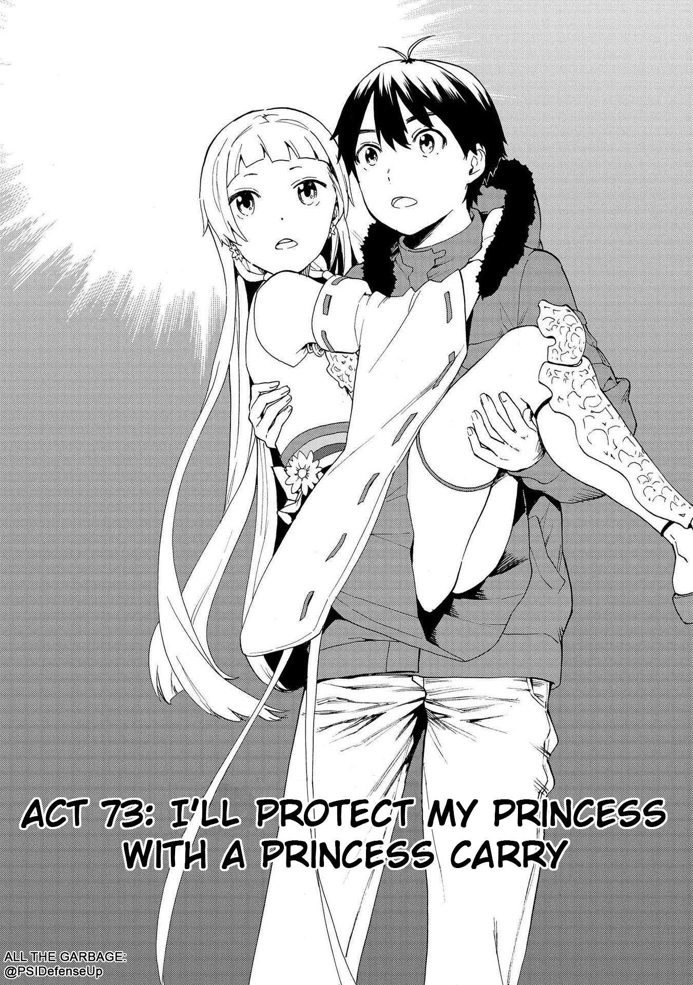 Kannagi Chapter 73 page 1 - Chapter 73: I'll Protect My Princess with a Princess Carry