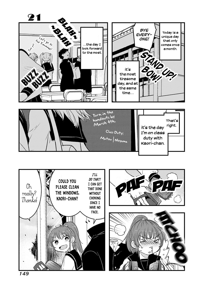 Kanojo ni Awaseru Kao ga Nai Chapter 21 page 1 - Chapter 21: Mutou-Kun and the Kiss