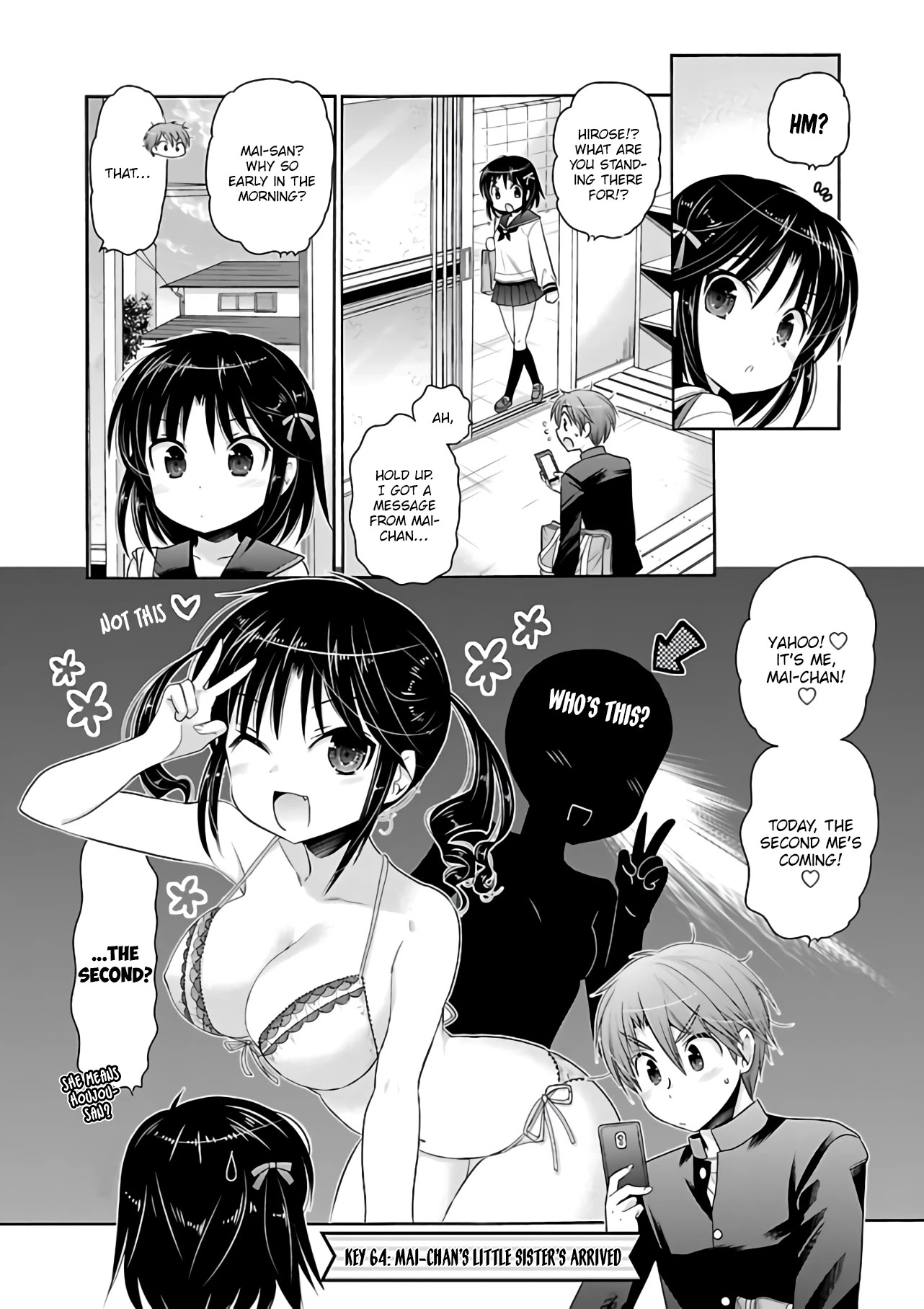 Kanojo no Kagi wo Akeru Houhou Chapter 64 page 4 - Chapter 64: Key 64: Mai-chan's little sister's arrived