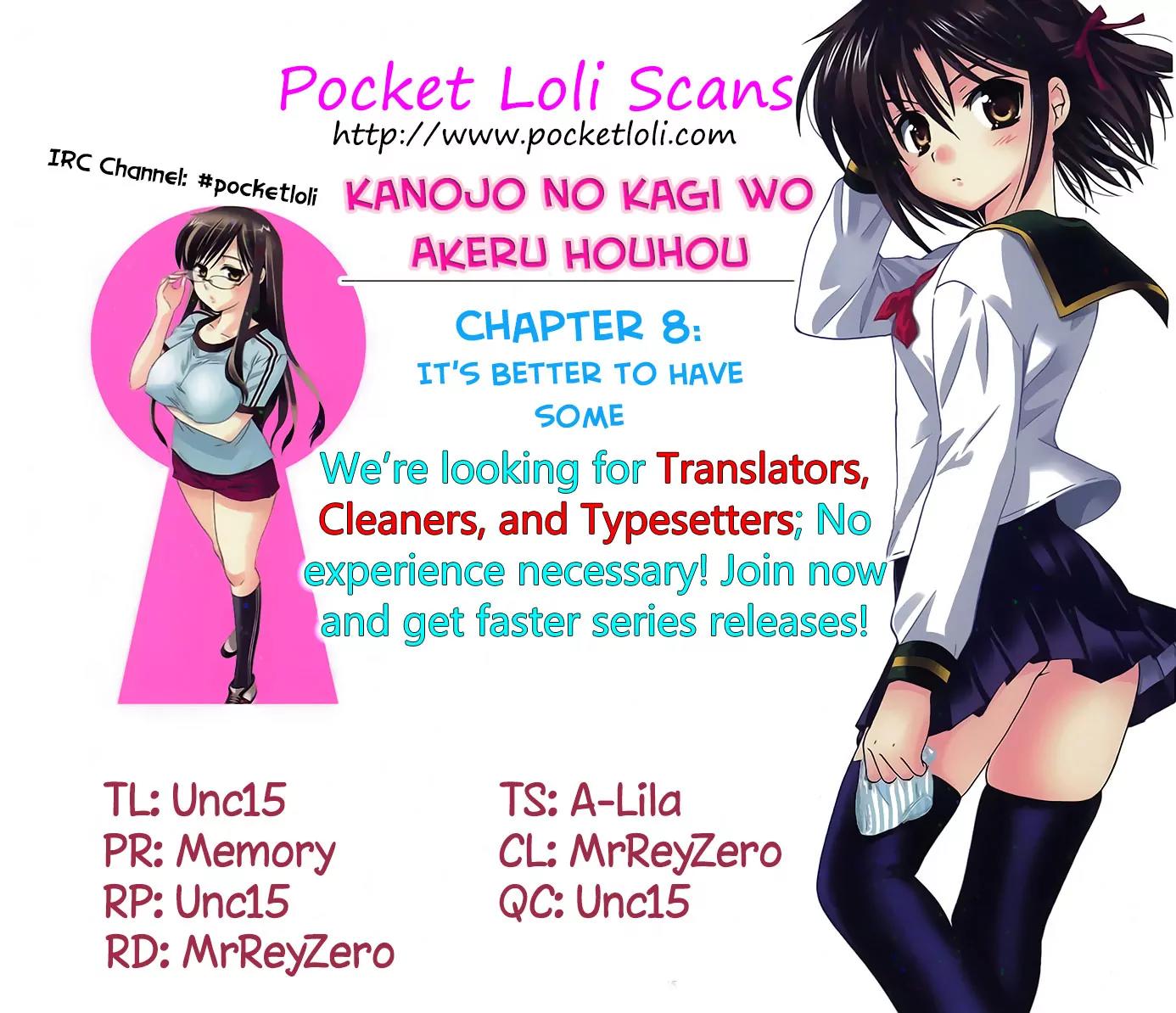 Kanojo no Kagi wo Akeru Houhou Chapter 8 page 1 - Chapter 8: It's Better to Have Some
