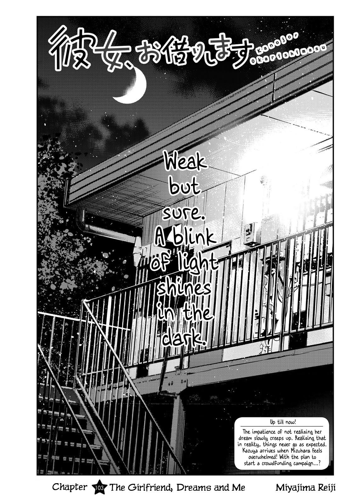 Kanojo, Okarishimasu Chapter 103 page 1 - Chapter 103: The Girlfriend, Dreams and Me