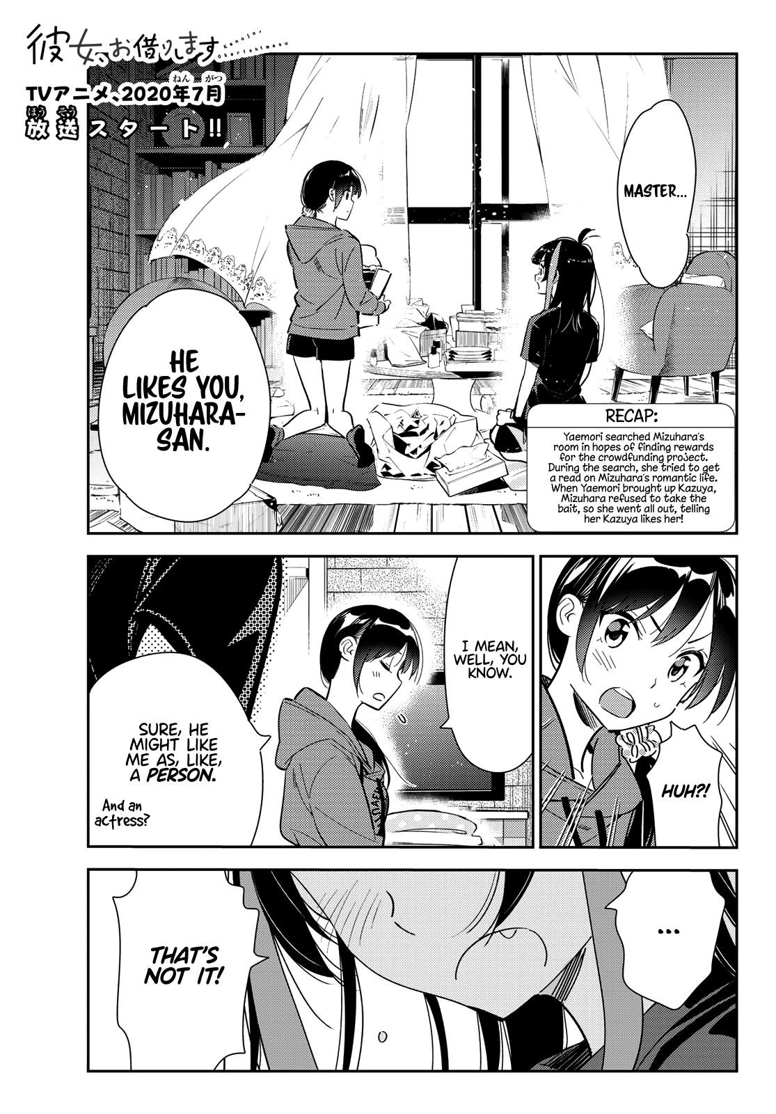 Kanojo, Okarishimasu Chapter 122 page 1 - Chapter 122: The Girlfriend, and Room 204 ②