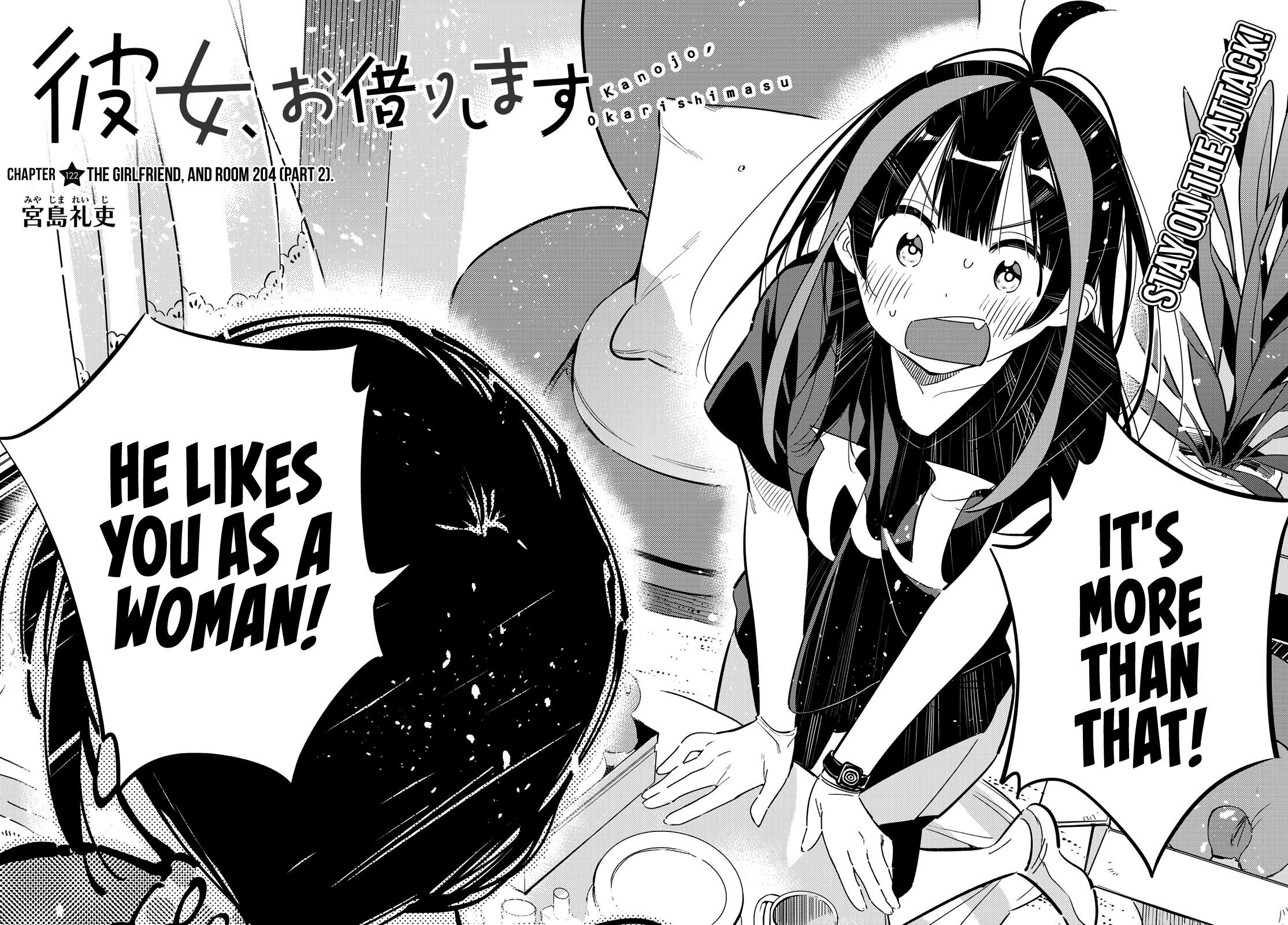 Kanojo, Okarishimasu Chapter 122 page 2 - Chapter 122: The Girlfriend, and Room 204 ②