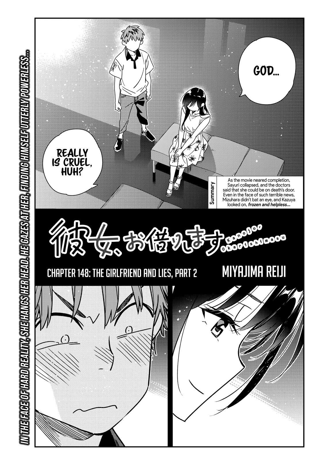 Kanojo, Okarishimasu Chapter 148 page 1 - Chapter 148: The Girlfriend and Lies, Part 2