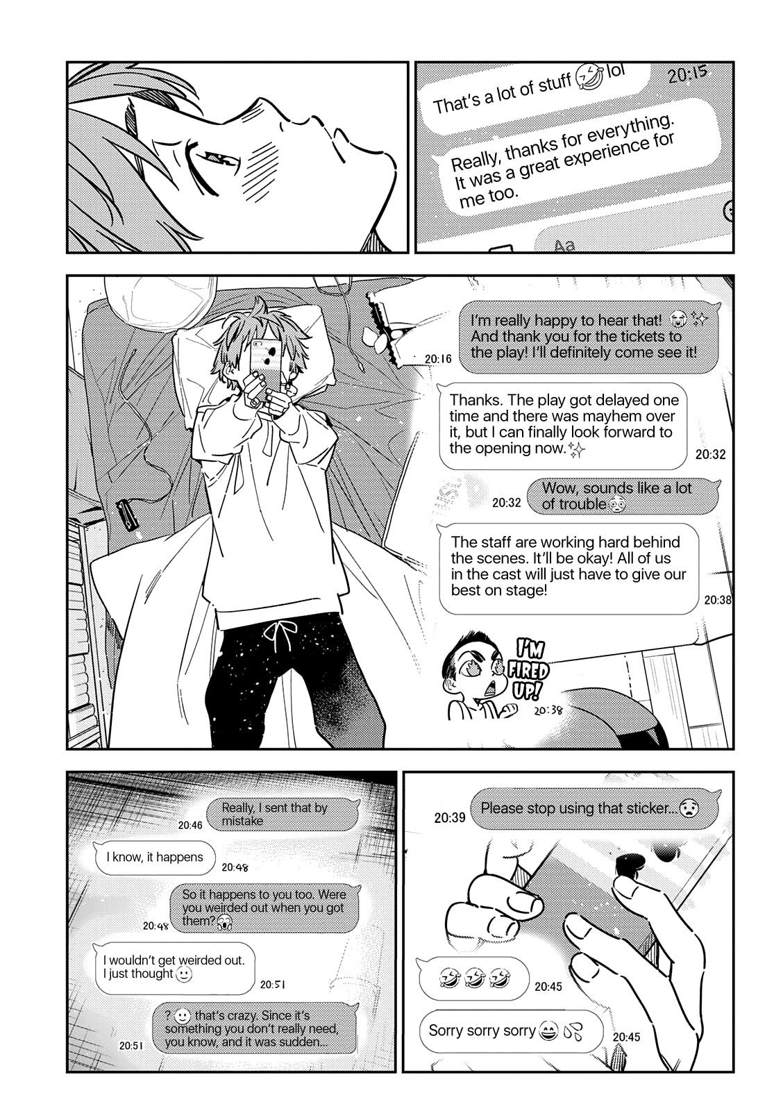 Kanojo, Okarishimasu Chapter 244 page 15 - Chapter 244: The Girlfriend and the LINE Chat