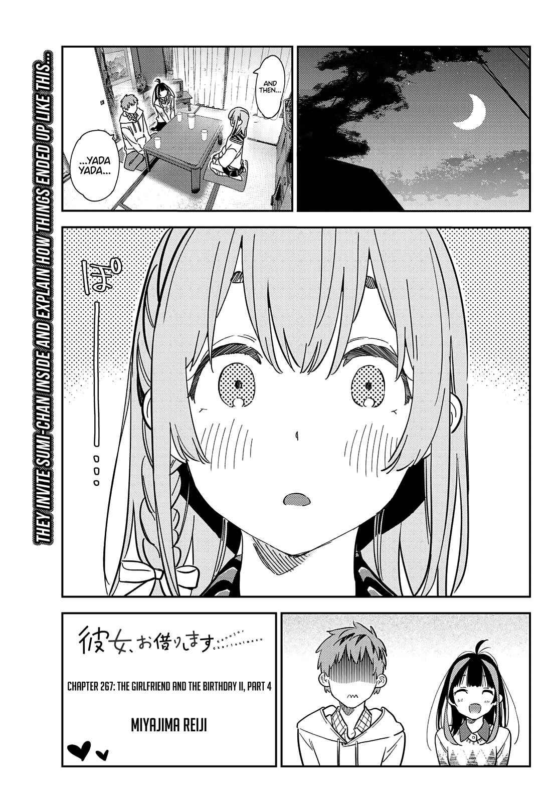 Kanojo, Okarishimasu Chapter 267 page 1 - Chapter 267: The Girlfriend and the Birthday II (Part 4)