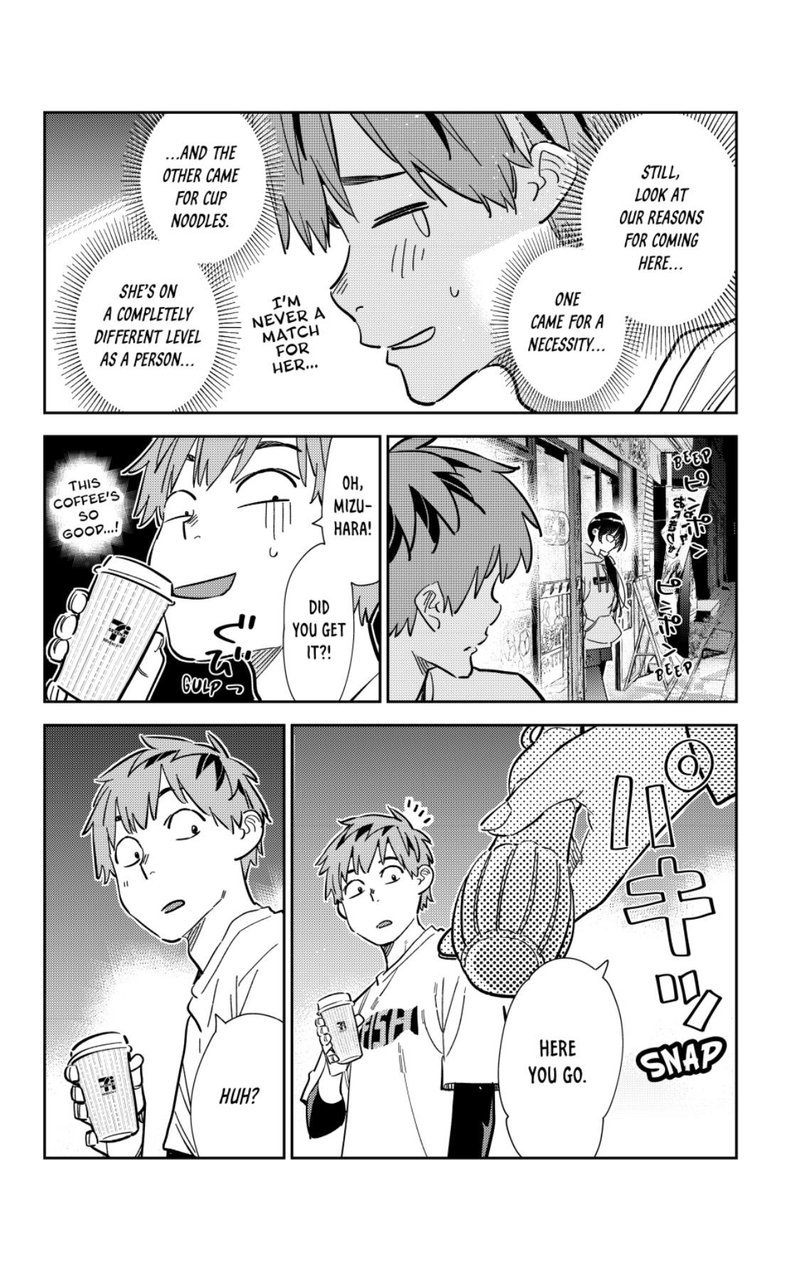 Kanojo, Okarishimasu Chapter 282 page 14 - Chapter 282: The Girlfriend and the Nighttime Convenience Store