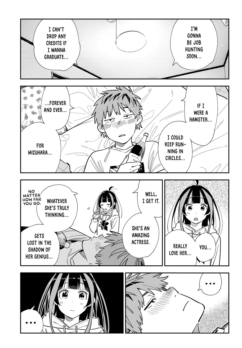Kanojo, Okarishimasu Chapter 388 page 13 - Chapter 388: The Two and The Kiss