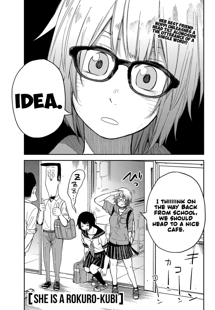 Kanojo wa Rokurokubi Chapter 7 page 1 - Chapter 7 : Too Much Lunch