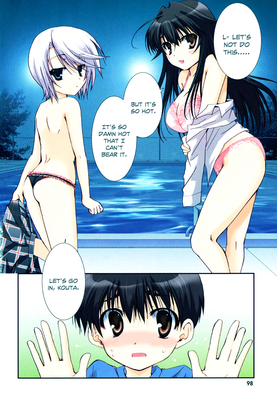 Kanokon Chapter 35 page 3 - Chapter 35: Summer, Midnight, Girls and the Pool