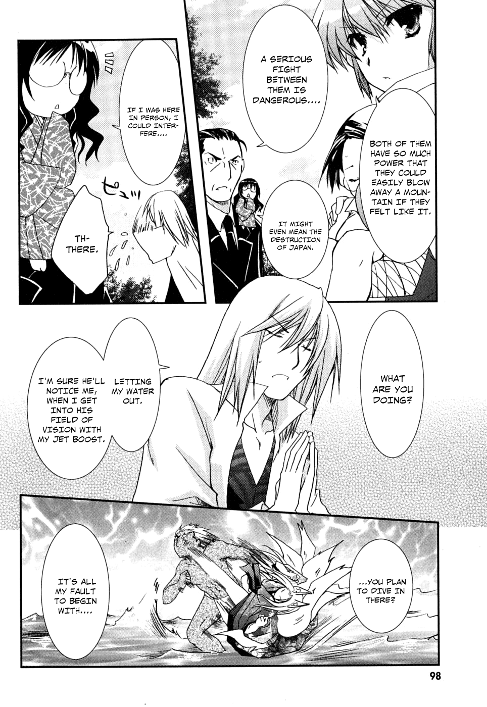 Kanokon Chapter 40 page 14 - Chapter 40: The Fight Ends, The Suspicions Start, And...