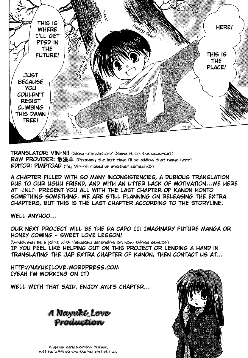 Kanon - Honto no Omoi wa Egao no Mukougawa ni Chapter 6 page 1 - Chapter 6: Tsukimiya Ayu [END]