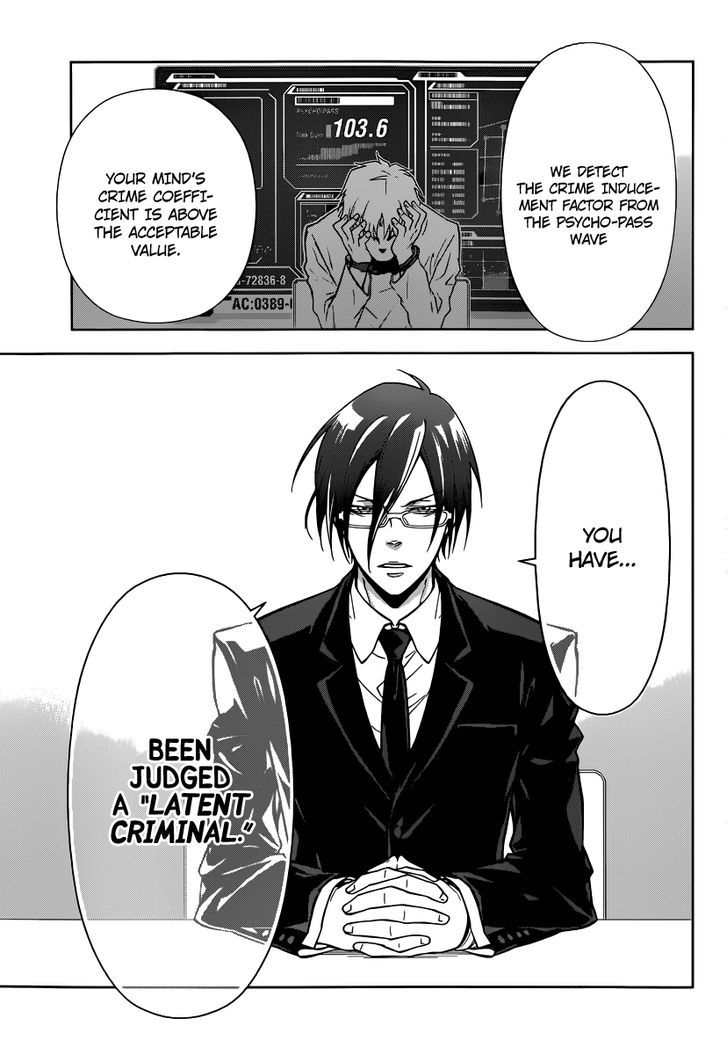 Kanshikan Tsunemori Akane Chapter 1 page 6 - Chapter 1 : Crime Coefficient