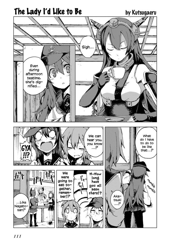 Kantai Collection -Kan Colle- Dengeki Comic Anthology: Sasebo Chinjufu-hen Chapter 13.12 page 1 - Vol.13 Chapter 12 : The Lady I'd Like to Be